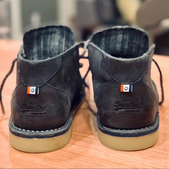 SUPERDRY Men’s Leather Rallie Boot - Size 10 - Picture 5 of 8